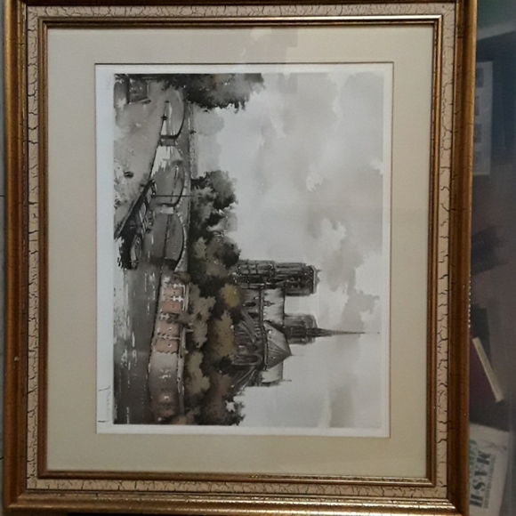 Framed cathedral of Notre Dame print remove 903 - Picture 2 of 8